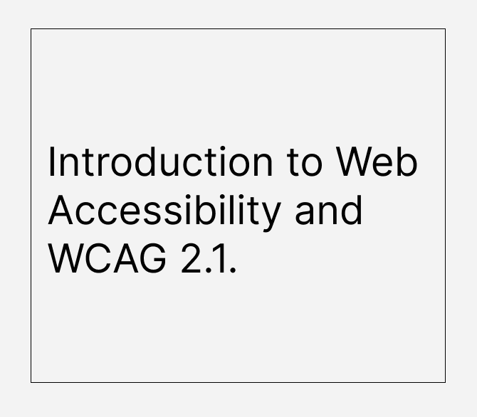 Image show text which introduce to web accessibility